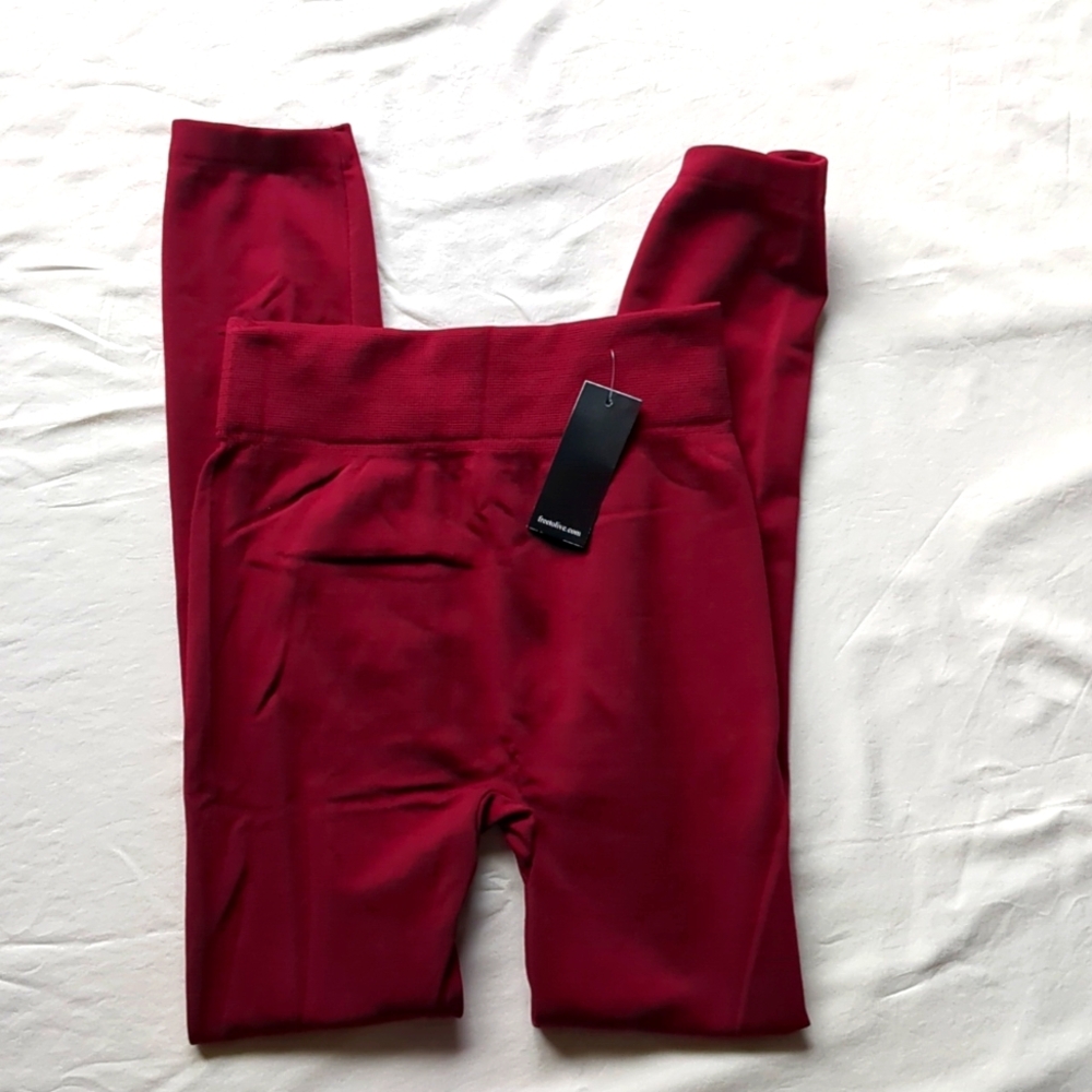NWT Free To Live Maroon Leggings OS